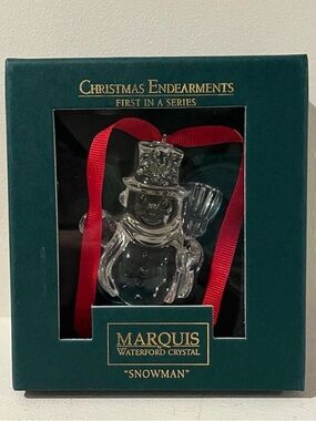 NIB Marquis by Waterford Crystal "Snowman" Ornament